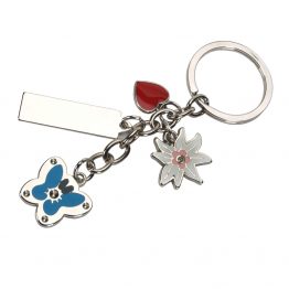 “גרופ” מחזיק מפתחות תליונים בצורת לב, פרח, פרפר
