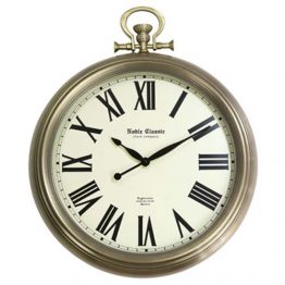 שעון קיר רומי דמוי שעון כיס ענק קוטר 38 ס”מ