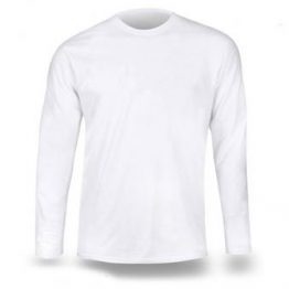 חולצת טריקו שרוול ארוך בצבע לבן