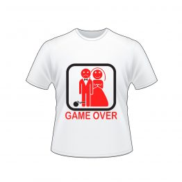 3. חולצה לחותנה עם הדפס – game over אדום
