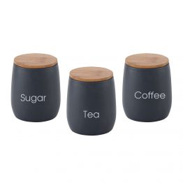 “קוקיז” סט 3 חלקים לאחסון סוכר קפה תה
