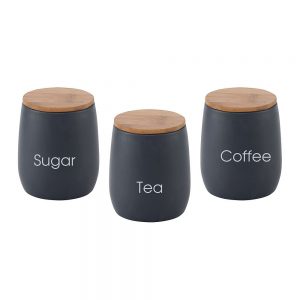 “קוקיז” סט 3 חלקים לאחסון סוכר קפה תה