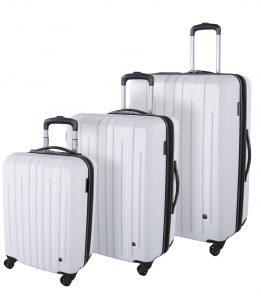 סט 3 מזוודות קשיחות קלות משקל, מבית Swiss  בגדלים ”20, ”24, ”28 AP