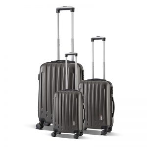 סט 3 מזוודות קשיחות קלות משקל, מבית Swiss  בגדלים ”20, ”24, ”28 AP
