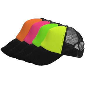 כובע רשת שחור קדימה צבעוני