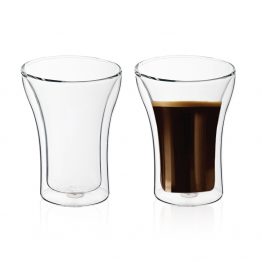 “קולומביה” זוג כוסות זכוכית עם דופן כפולה 250 מ”מ