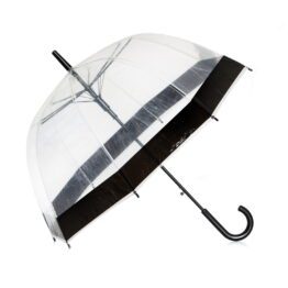 מטריה שקופה פס שחור 23″ אינץ’